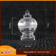 Plain Acrylic Stupa Relic Storage Place C0 (1.5x4 cm) 1 tier