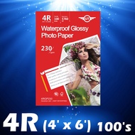 4R Glossy IJT 4RGP230 100s Glossy Photo Paper 4R Size 230g 230gsm 4x6 4 x 6 (102mm x 152mm) 100's 10