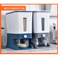 Rice Dispenser with Rinsing Cup 12KG Rice Dispencer Tupperware Automatic Rice Dispenser Rice Storage Bekas Beras