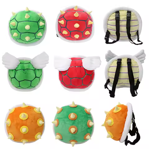 17 Styles Mario Koopa Backpack Pokemon Charizard Mimikyu Eevee Snorlax Gengar Mew Turtle Shell Backp