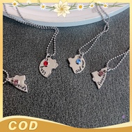 3pcs Friendship Necklace Set Friendship Symbol Silver Heart Pendant For Bestie GiftWanita