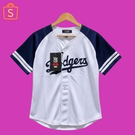 DODGERS Kids BASEBALL JERSEY White NAVY Hand