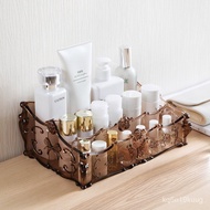 Transparent Plastic Desktop Cosmetics Storage Box European Household Supplies Bathroom Finishing Skin Care Products Cosm