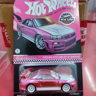 HOTWHEELS RLC NISSAN SKYLINE R34 PINK Hotwheels RLC NISSAN SKYLINE R34 PINK/