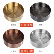 Countertop Round Toilet Nordic Hotel New Style Golden Washbasin Luxury Light Stainless Steel Washbas