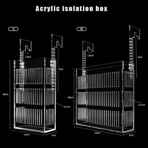 Suspended Transparent Acrylic Breeding Incubator Box Aquatic Grass Planting Guppy Spawning Incubator