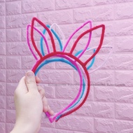 Lovely multicolored bunny ears headband