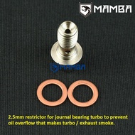 Turbo Banjo Bolt with 2.5mm restrictor Prevent Smoke