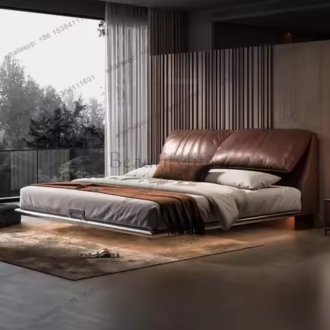 FG52Double Bed Luxury Double Bed Modern Adults Design Queen Loft Bases Frames 180x200 150x200 cm
