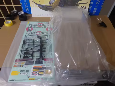 Clear body shell for Tamiya Alfa Romeo 155 V6 TI Martini 1/10 4WD Electric Touring Car Kit (TT-02)