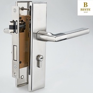 Door Knob Lockset with 3 Keys Privacy Handle Bedroom Bathroom Handle Lockset 304 Stainless Steel