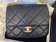 Chanel 23S Flap Bag Mini Square 20cm 方胖子 珍珠琺瑯金鏈包Classic CF