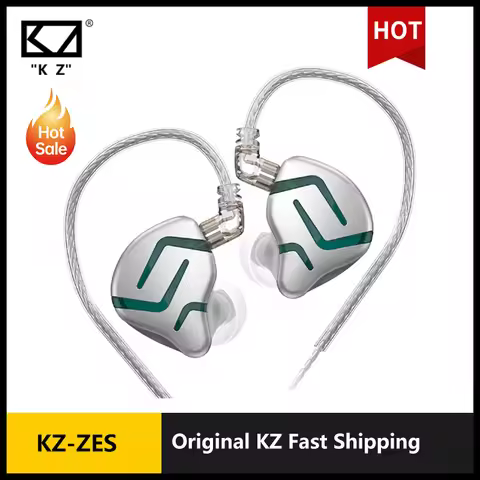 KZ ZES Electrostatic + Dynamic Drive Headphones Hybrid Drive Earphones Sport Game Headsets Micphones