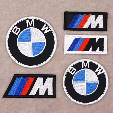 Car Logo Embroidered Iron-on Clothing Backpack Stickers Repair Fabric Patch For BMW M M3 M5 M6 X3 E4