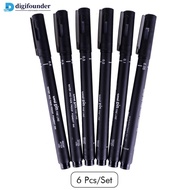DIGIFOUNDER 6PCS Uni Pin Drawing Pen Fine Line 005 01 02 03 05 08 Needle pen G9Q6