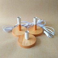 Solid Wood Table Lamp Lamp Holder with Switch Plug e27 e14 Lamp Holder Screw Table Lamp Accessories 
