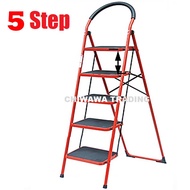 ( LD6 ) 5 Steps Household Commercial Foldable Steel Ladder / Tangga