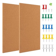 Cork Board Bulletin Board, Small Rectangular Pin Board for Wall, Self-Adhesive Cork Board for Office