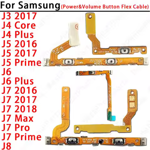 For Samsung J3 J4 J5 J6 J7 J8 Core Prime Pro Plus Max 2016 2017 2018 Side Button Switch Volume Key P
