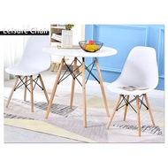 Eames Chair Nordic Style Creative Curvy Eames Chair with PP Material & Solid Wood Leg/Dining Chair/C
