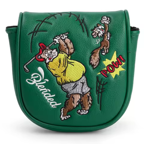 Golf Putter Covers Groundhog DF3 Putter Headcover Mallet Putter Cover Leather Golf Head Covers with 