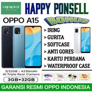oppo a15 ram 3/32 gb garansi resmi oppo indonesia - hitam bonus 2/32 gb