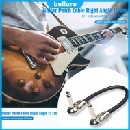 ✿24H✿ 15cm 6.35mm Plug Male to Male Elbow Guitar Effect Cable Cable Patch Cable
