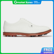 G /Fore Mens White Leather Spiked Golf Shoes