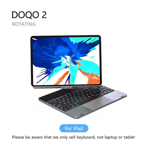 DOQO 2: 360 degree rotating multi-view iPad keyboard Pro case for iPad Pro 11 inch & iPad Pro 12.9&i
