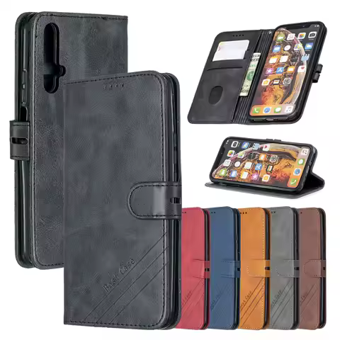 Leather Flip Case on For Huawei Honor20 Honor 20 Pro Lite 20i 20Lite 20Pro Coque Magnetic Stand Wall