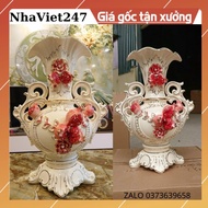 Flower Vase-White Ceramic Cotton Vase-Guangzhou Gold Drawing, Table Decoration, Cabinet, Shelf, Beautiful, Cheap, Meaningful Gift
