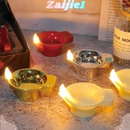 ZAIJIE1 12Pcs Diya LED Light, Floating on Water Electric Candle Lamp, Waterproof Glowing Decor Diwali Water Sensor Candles Deepavali Festival Decoration