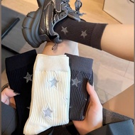 Crew Socks - Star Pattern, Highly Elastic & Breathable, Perfect for Sneakers & Casual Shoes