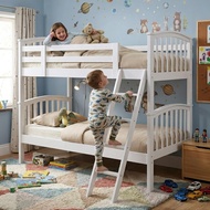 LOFT LIVING BARBICAN Solid rubberwood Bunk Bed Double Decker-White