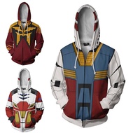 2024 Gundam Hoodie Mobile Suit Dom Gunda Unisex Casual Zippper Zgmf-x10a Costume customization ♕ ✟ ♈