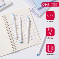 Deli Q116-BL Xtream Soft Grip Mini Tip Ballpoint Pen 0.7mm with Clip Blue