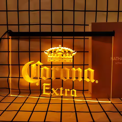 Corona Extra Beer Bar Pub Cafe-Retro LED Neon Sign Home Decor with Vintage Plaques and Posters for R