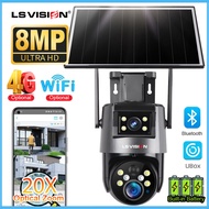 LS VISION UBOX 8MP WIFI/4G Dual Lens Solar CCTV Camera 20X Optical Zoom IP66 Waterproof Outdoor PIR 