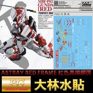 [Gunpla] Dalin Water Sticker BANDAI Gundam SEED PG 1/60 ASTRAY RED FRAME Heresy