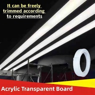 Long Strip Acrylic Transparent Sheet 0.5mm Milky White Diffusion Board Light Strip Bendable Light Di