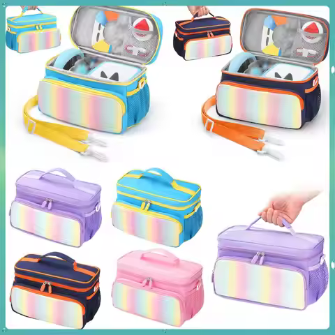 For Toniebox 2/1 Headphone Storage Bag with Shoulder Strap & Handle Large Capacity Carry Bag Wear Re