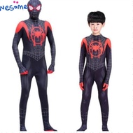 HITAM Spiderman Costume Kids And Adults Miles Morales Superhero Super man Black Black [KDL.14Ap23 Re
