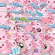 Axolotl Animal Cutting Pack Stickers, 100 Pcs, Cute, Cool Aesthetic Series for Suitcases, Vinyl Mate