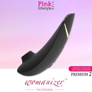 Womanizer - Premium 2 Black Clitoral Sucking Nipples Vibrator. Oral Sex Toys Adult Toy