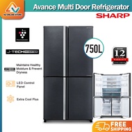 [ NEW MODEL ] Sharp 750L J-Tech Inverter Technology 4 Door Refrigerator SJF921VMSS ActiFresh Hybrid Cooling System | R600A Refrigerator | 4 Door Fridge