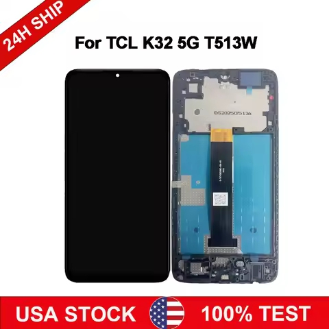 6.75 inch For TCL K32 5G T513W LCD DIsplay Touch Screen Digitizer Assembly Replace With Frame