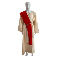 【Doodle Finch】 Jesus Cosplay Costume Men Plus Jesus Wig And Beard Jesus Costume Men Jesus Christ Cos