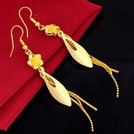 Emas 916 Original Malaysia Gold Woman Earrings Exquisite Flower Earrings Gold Earrings for Women Earrings Korean Style Mother and Grandma Earrings Bangkok Trendy Simple Female Small Earrings Emas Anting Anting Perempuan Subang Emas Lelong