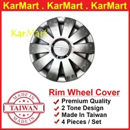 Universal 12" Car Wheel Cover Tyre 12 inch Center Hub Cap Rim Silver Chrome Wheel Cover Kancil Viva 
