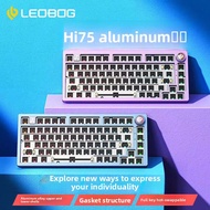 LEOBOG HI75 CNC Aluminum Keyboard Kit 75% Layout Gasket Mount Wired Custom Gaming Keyboard